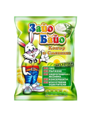 Corn Snacks Dill and Sour Cream 60g Zayo Bayo