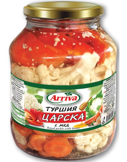 King's Salad Royal Pickles with Honey Tzarska Turshiya 1600g Arriva