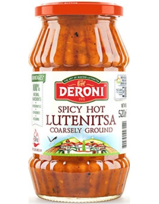 Lutenitsa Spicy Hot Coarsely Ground 520g Deroni