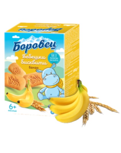 Baby Biscuits Banana 6 months 100g Borovets