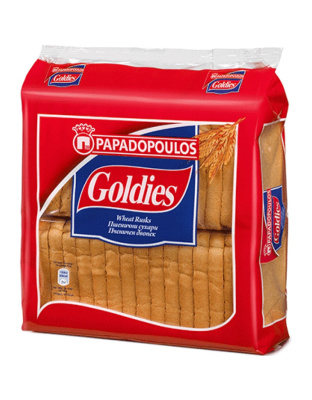 Goldies Wheat Rusks Bread 255g Papadopoulos