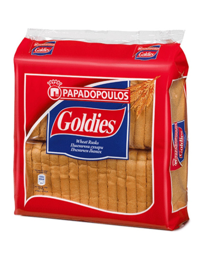Goldies Wheat Rusks Bread 255g Papadopoulos