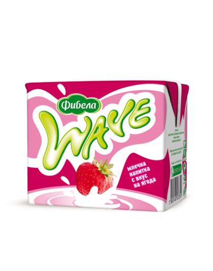 Wave Fruit Milk Drink Strawberry 500ml Fibela