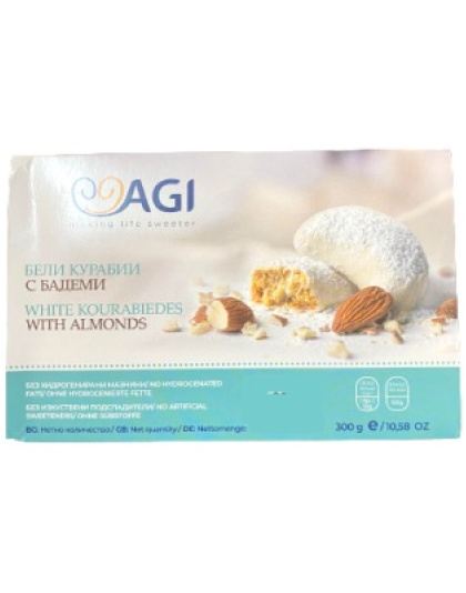 White Cookies with Almonds 280g Agi