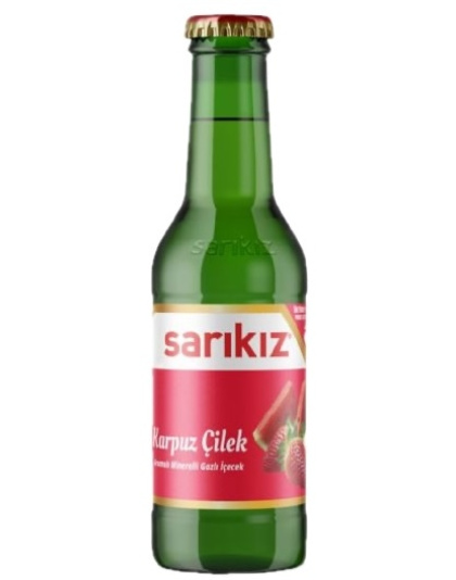 Sarikiz Watermelon &amp; Strawberry Mineral Water 200ml Glass