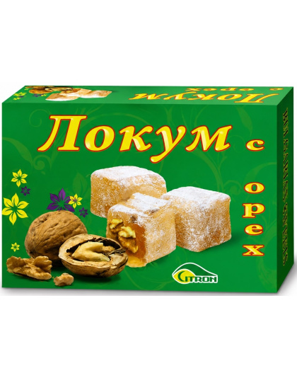 Turkish Delight with Walnut Lokum 140g Citron