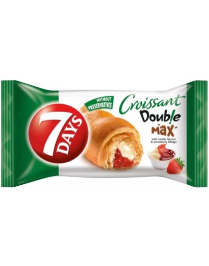 Croissant Vanilla and Strawberry Double Max 92g 7 Days