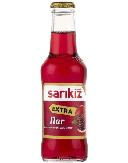 Sarikiz Extra Pomegranate Mineral Water 200ml Glass Bottle