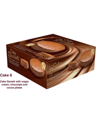 Danieli Cake with Chocolate Cream Belgian Milk Chocolate Cocoa Plates and Hazelnuts 1.6kg