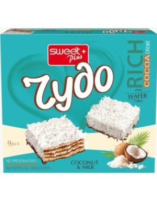 Chudo Wafer Cake Coconut and Milk 145g Sweet Plus