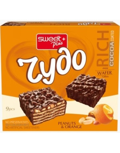 Wafer Cake Chudo Peanut &amp; Orange 165g Sweet Plus